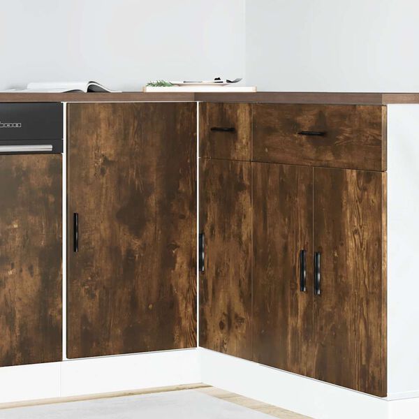 vidaXL Kitchen Base Cabinet Lyon Smoked Oak Engineered Wood