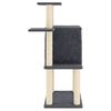 vidaXL Cat Tree with Sisal Scratching Posts Dark Grey 97 cm