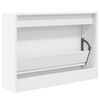 vidaXL Shoe Cabinet White 80x21x57 cm Engineered Wood