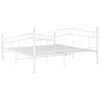 vidaXL Bed Frame without Mattress White Metal 140x200 cm