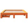 vidaXL Bed Frame without Mattress Wax Brown 150x200 cm King Size Solid Wood Pine