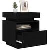 vidaXL Bedside Cabinet Black Oak 40 x 39 x 48.5 cm Engineered wood