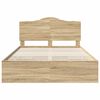 vidaXL Bed Frame with Drawer Sonoma Oak 140 x 200 cm Engineer Wood