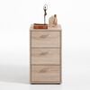 FMD Bedside Cabinet with 3 Drawers Oak