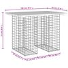 vidaXL Garden Table Gabion Design 100x70x72 cm Impregnated Wood Pine