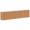vidaXL Garden Raised Bed 320x40x77 cm Galvanized Steel Silver