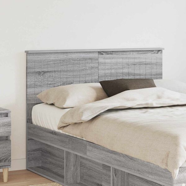 vidaXL Headboard Grey Sonoma 120 cm Engineered wood