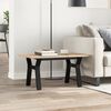 vidaXL Coffee Table Y-Frame 80x50x40 cm Solid Wood Pine and Steel