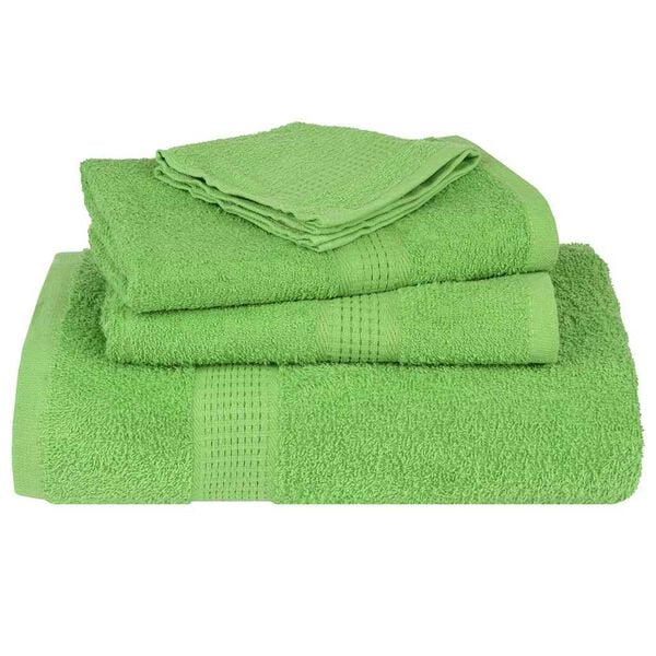 vidaXL 12 Piece Towel Set "FROGN" Apple Green 100% Cotton