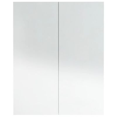 vidaXL Bathroom Mirror Cabinet 60x15x75 cm MDF Shining White