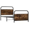 vidaXL Bed Frame Without Mattress 107x203 cm Smoked Oak Engineered Wood