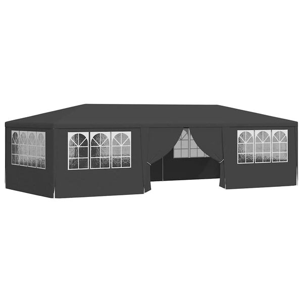 vidaXL Professional Party Tent with Side Walls 4x9 m Anthracite 90 g/m?