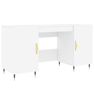 vidaXL Desk White 140x50x75 cm Engineered Wood