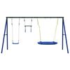 vidaXL Outdoor Swing Set with Swing, Trapeze, Saucer Swing