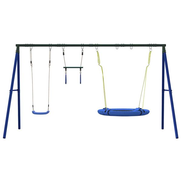 vidaXL Outdoor Swing Set with Swing, Trapeze, Saucer Swing