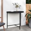 vidaXL Garden Table Black 80x50x75 cm Poly Rattan