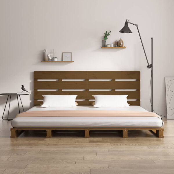 vidaXL Bed Frame without Mattress Honey Brown 140x190 cm Solid Wood Pine