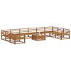 vidaXL Outdoor Sofa Set 11 pcs Natural Solid Acacia Wood