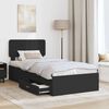vidaXL Bed Frame with Headboard Black 75 x 190 cm Engineered Wood