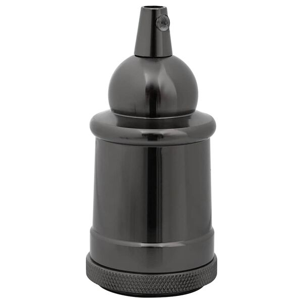 vidaXL Lamp Holders 2 pcs Glossy Black E27