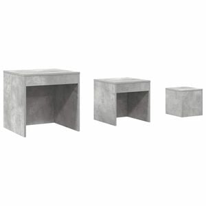 vidaXL Nesting Tables 3 pcs Concrete Grey Engineered Wood