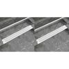 vidaXL Linear Shower Drain 2 pcs Wave 830x140 mm Stainless Steel