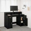 vidaXL Desk with Drawer Black oak 120 x 55 x 91 cm Engineered wood