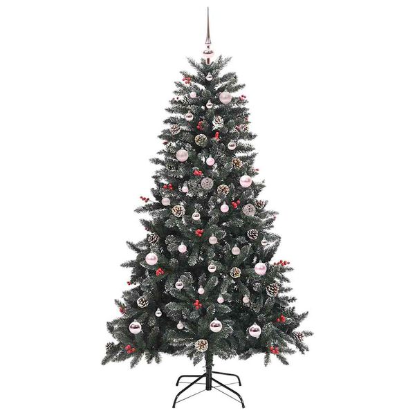 vidaXL Artificial Christmas Tree with 150 LEDs with Stand Green 150 cm