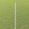 vidaXL Fence with Post Silver 1.4 x 100 m Steel
