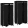 vidaXL Wardrobes 2 pcs Black 75x50x160 cm