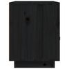 vidaXL Bedside Cabinet Black 40x34x45 cm Solid Wood Pine