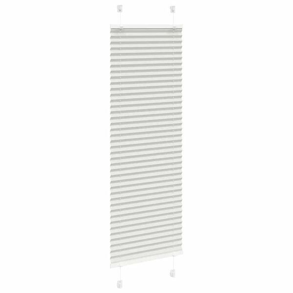 vidaXL Pleated Blind Light Grey 45x100 cm Fabric Width 44.4 cm Polyester