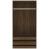 vidaXL Wardrobe Brown Oak 100x50x200 cm Engineered Wood