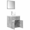 vidaXL 3 Piece Bathroom Furniture Set Concrete Grey Engineered Wood