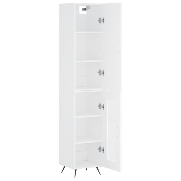 vidaXL Highboard White 34.5x34x180 cm Engineered Wood