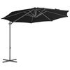vidaXL Cantilever Garden Parasol with Steel Pole Black 300 cm