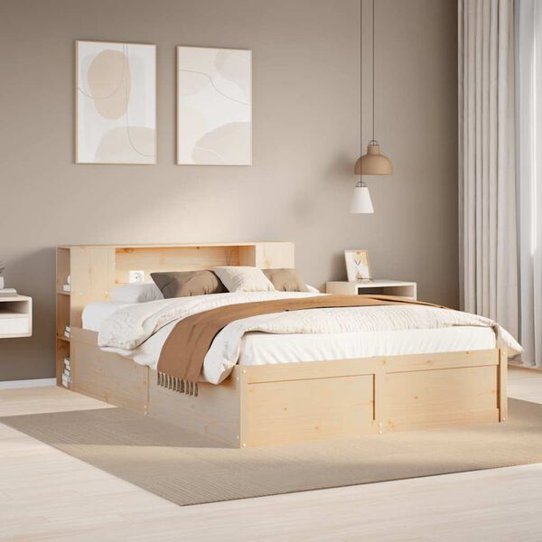 vidaXL Bed Frame without Mattress 140x200 cm Solid Wood Pine