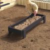 vidaXL Chicken Feeding Trough Black 80 x 28 x 13.5 cm