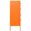 vidaXL Chest of Drawers Orange 80x35x101.5 cm Steel