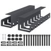 vidaXL Under Desk Cable Management Tray 2 pcs Anthracite