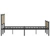 vidaXL Metal Bed Frame without Mattress Sonoma Oak 183x213 cm