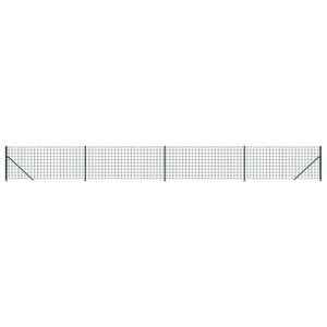 vidaXL Wire Mesh Fence with Flange Green 0.8x10 m