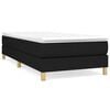 vidaXL Box Spring Bed Frame Black Single Fabric