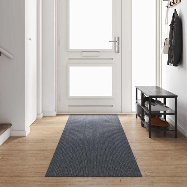 vidaXL Carpet Runner Grey 80 x 400 cm Fabric
