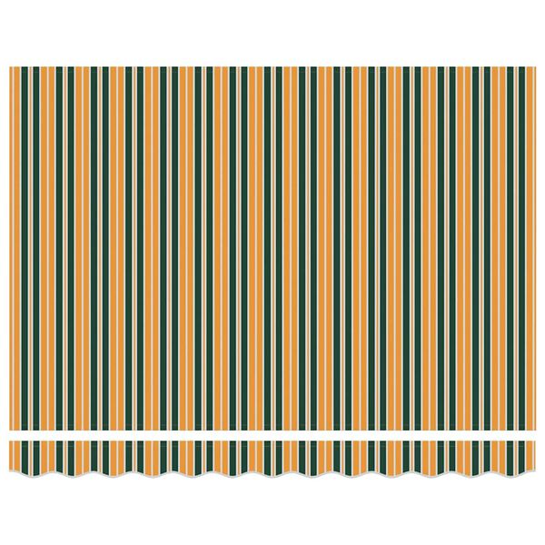 vidaXL Retractable Awning Manual Green and Yellow 300 x 250 cm