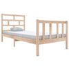 vidaXL Bed Frame without Mattress Solid Wood 100x200 cm (810072+814179)