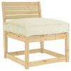 vidaXL Pallet Cushion for suitable for Seat Cream 80 x 80 x 12 cm