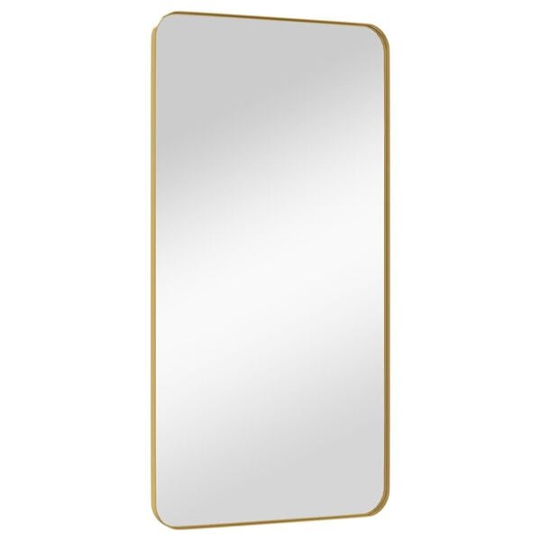 vidaXL Wall-mounted Mirror Gold 50x100 cm Rectangle