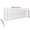 vidaXL Gabion Wall with Cover Galvanised Steel 600x50x200 cm