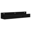 vidaXL Wall Shelves 2 pcs Black 50x12x9 cm Solid Wood Pine